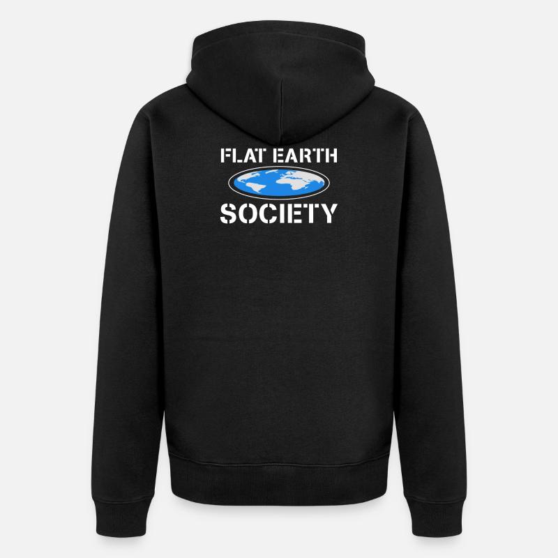 Flat Earth Society - Veste à capuche bio Premium Unisexe - noir