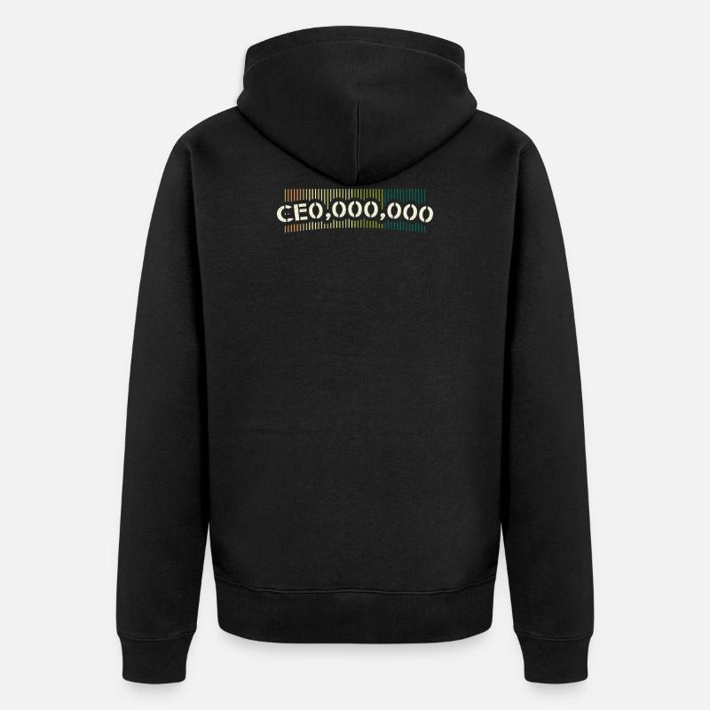 Motif du PDG propriétaire - Veste à capuche bio Premium Unisexe - noir