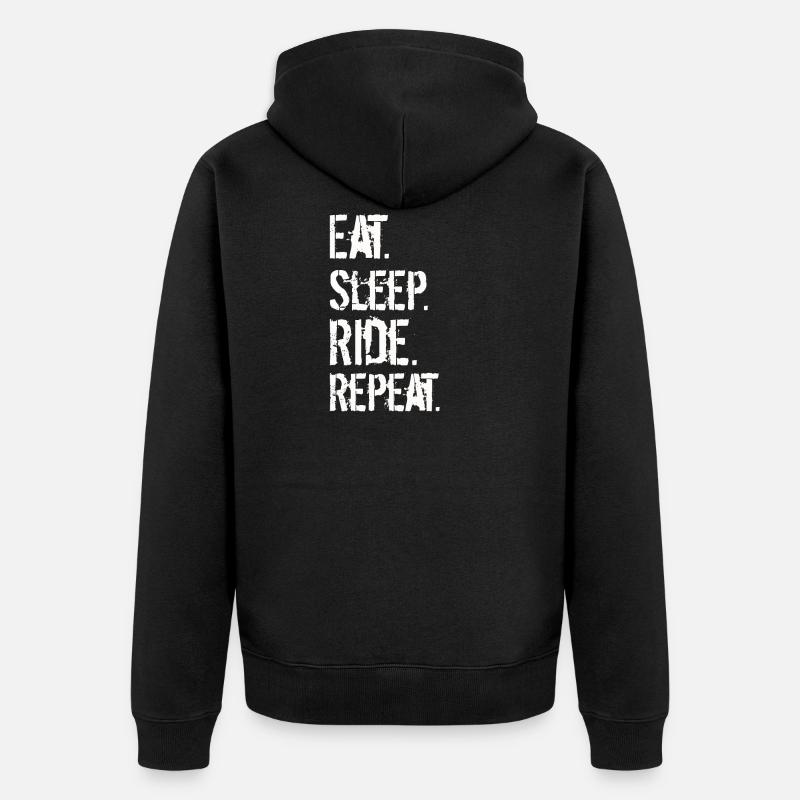 Reiten Pferde - Unisex Premium Bio Zip Hoodie - Schwarz