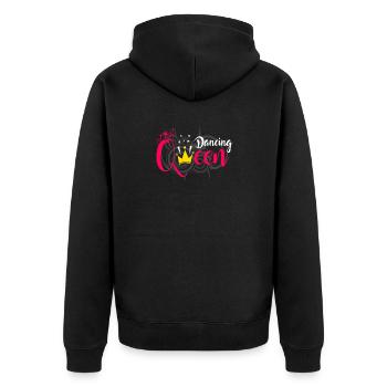 Dancing Queen Tanzen Tanzkurs Tänzerin Geschenk - Unisex Premium Bio Zip Hoodie - Schwarz - Hinten - Nico (187cm)