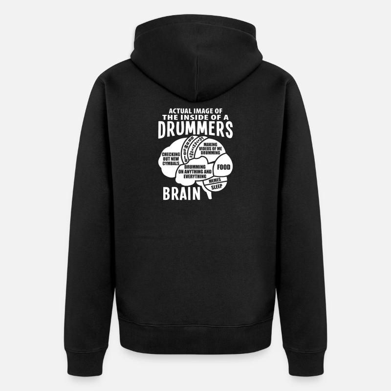 Drum Drummer Drum Drummer - Unisex Premium Organic Zip Hoodie - black