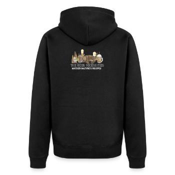 Conception de cadeaux de bières artisanales amusantes - Veste à capuche bio Premium Unisexe - noir - Dos - Nico (187cm)