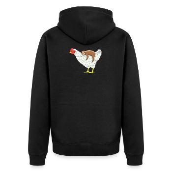 Chemise de paresseuse drôle - Chemise de poulet - Sloth Lover Gi - Veste à capuche bio Premium Unisexe - noir - Dos - Nico (187cm)
