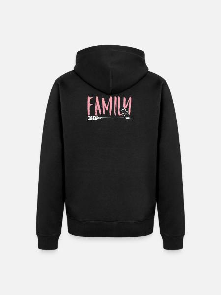 family - Unisex Premium Organic Zip Hoodie - black