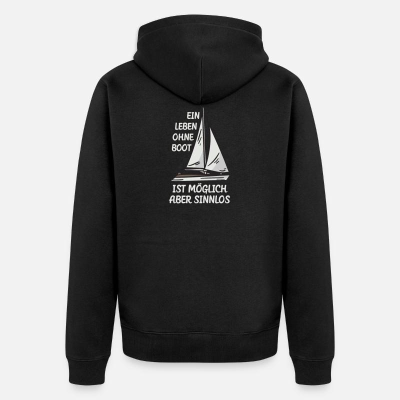 La vie sans bateau - Veste à capuche bio Premium Unisexe - noir