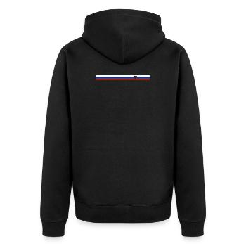 Cadeau du drapeau de la Russie - Veste à capuche bio Premium Unisexe - noir - Dos - Nico (187cm)