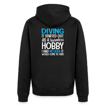 Plongée sous-marine Plongée Snorkeling Diver Divers - Veste à capuche bio Premium Unisexe - noir - Dos - Nico (187cm)