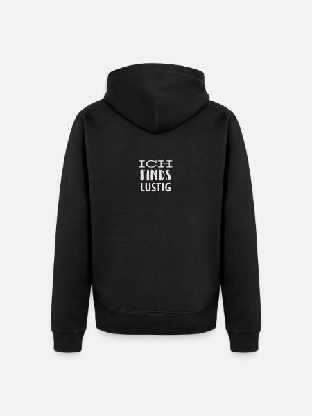 Lustig - Unisex Premium Bio Zip Hoodie - Schwarz