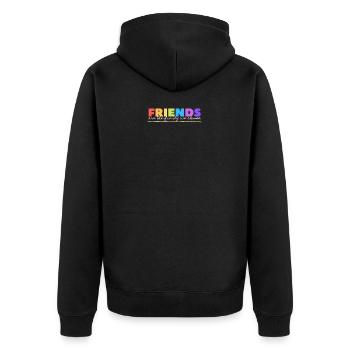 anders ist gut für Gleichheit, Akzeptanz Stimmung - Unisex Premium Bio Zip Hoodie - Schwarz - Hinten - Nico (187cm)