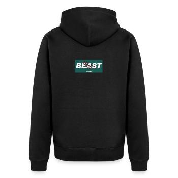 Beast Inside - Unisex Premium Organic Zip Hoodie - black - Back - Nico (187cm)