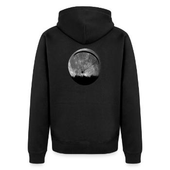 Pilote cadeau lune parapente parapente - Veste à capuche bio Premium Unisexe - noir - Dos - Nico (187cm)