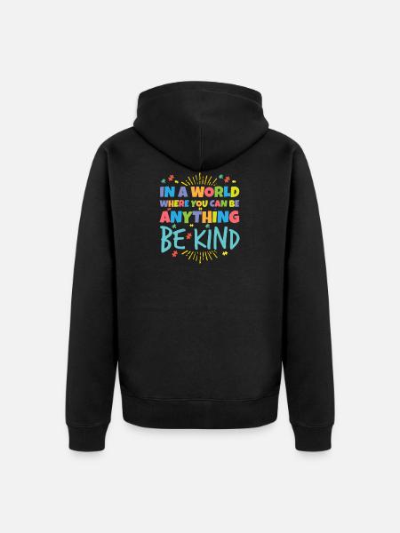 Autisme Autist Asperger Syndrome Puzzle Gift - Premium økologisk unisex-hettejakke - svart