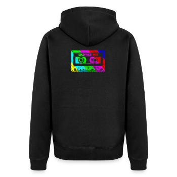 Cassette Vintage Retro Music Eighties Mix - Veste à capuche bio Premium Unisexe - noir - Dos - Nico (187cm)