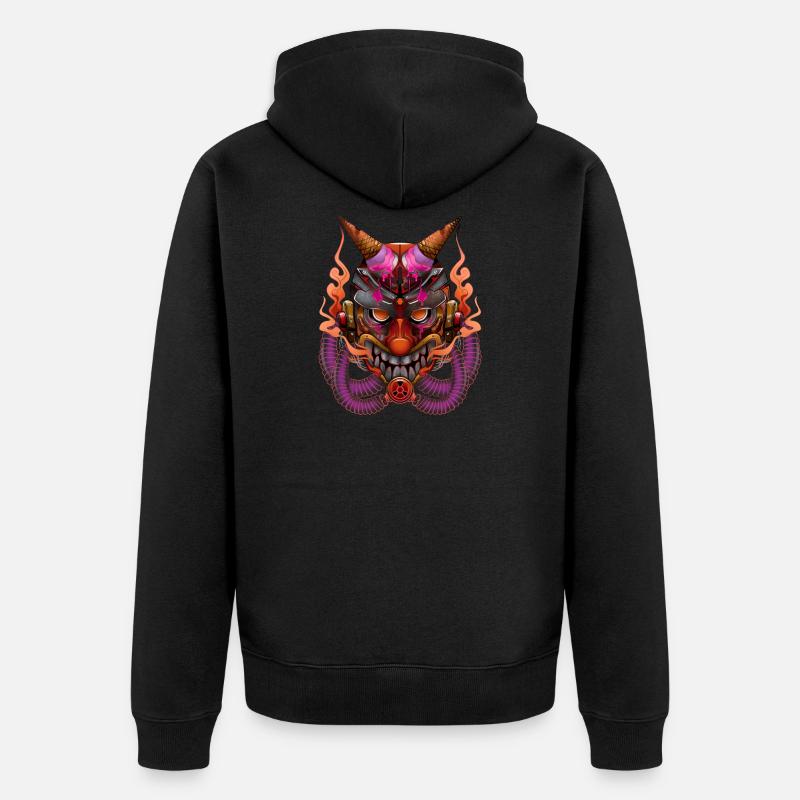 Masque de glace samouraï homme - Veste à capuche bio Premium Unisexe - noir