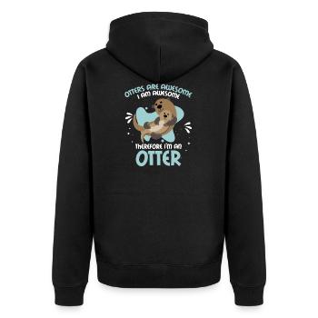 Hilarious Otters Are Awesome Gift design 4 Otter - Unisex Premium Organic Zip Hoodie - black - Back - Nico (187cm)