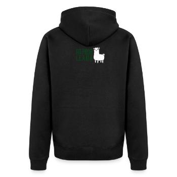 No Prob Llama Spanish Llama - Unisex Premium Organic Zip Hoodie - black - Back - Nico (187cm)
