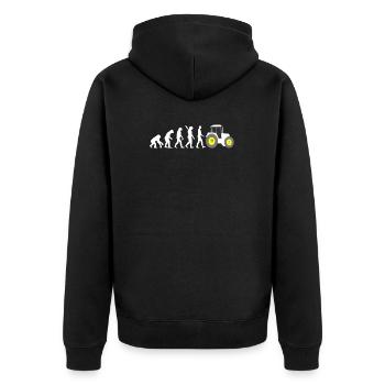 Agriculture Farmer Tractor Tractor Farm Farmer - Unisex Premium Organic Zip Hoodie - black - Back - Nico (187cm)