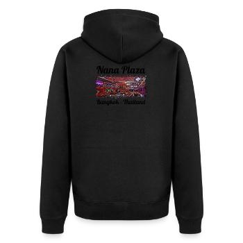 funny Pattaya Thailand BKK Party Gift Agogo - Unisex Premium Organic Zip Hoodie - black - Back - Nico (187cm)