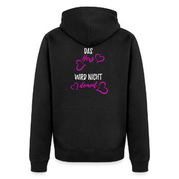 Altenpflegerin - Pflege - Unisex Premium Bio Zip Hoodie - Schwarz - Hinten - Nico (187cm)