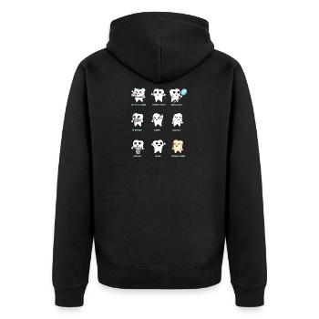 Zahnarzt Zahn Zähne Zahnärztin Arzt Zahnarzthelfer - Unisex Premium Bio Zip Hoodie - Schwarz - Hinten - Nico (187cm)