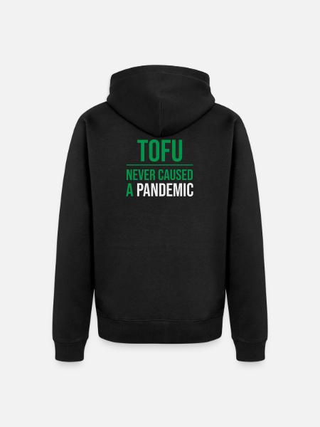 Tofu - Unisex Premium Bio Zip Hoodie - Schwarz