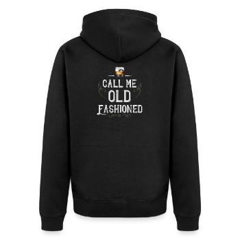 Call Me Old Fashioned Design Bithday Gift Whisky - Veste à capuche bio Premium Unisexe - noir - Dos - Nico (187cm)
