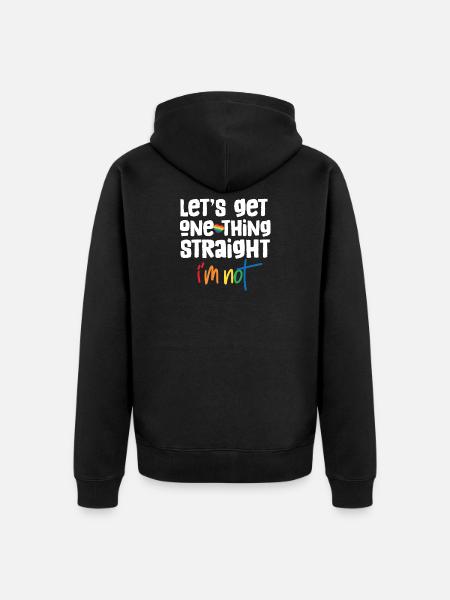 Lesbian lesbian outing - Unisex Premium Organic Zip Hoodie - black