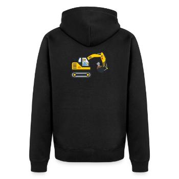Cadeau d'opérateur d'excavatrice de professions de chantier d'excavatrice - Veste à capuche bio Premium Unisexe - noir - Dos - Nico (187cm)