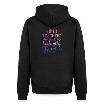 Les professeurs d'art peuvent pratiquement tout faire - Veste à capuche bio Premium Unisexe - noir - Dos - Nico (187cm)