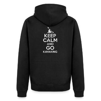 Kayak kayak clothing - Unisex Premium Organic Zip Hoodie - black - Back - Nico (187cm)