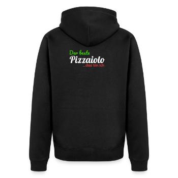 Le meilleur pizzaiolo ... c'est moi pizza graphique des - Veste à capuche bio Premium Unisexe - noir - Dos - Nico (187cm)