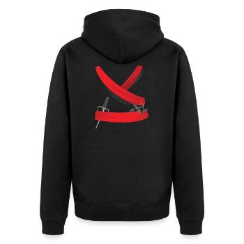 Costume de Ninja Amant d'Halloween Ninja - Veste à capuche bio Premium Unisexe - noir - Dos - Nico (187cm)