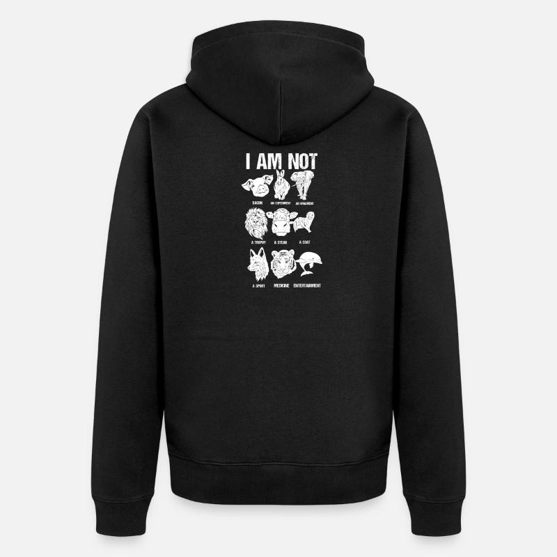 Protection des animaux pour les droits des animaux Végétalien - Veste à capuche bio Premium Unisexe - noir