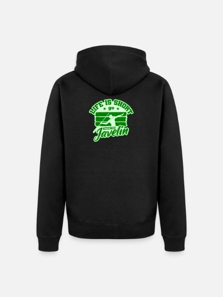 Javelin throwing javelin throw - Unisex Premium Organic Zip Hoodie - black