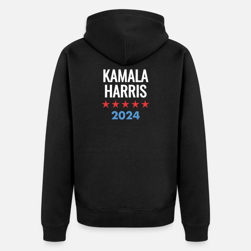 KAMALA HARRIS 2024 - Veste à capuche bio Premium Unisexe - noir