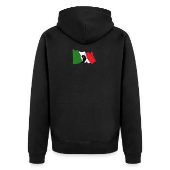 Capisci Italie geste de la main drapeau italien drôle - Veste à capuche bio Premium Unisexe - noir - Dos - Nico (187cm)