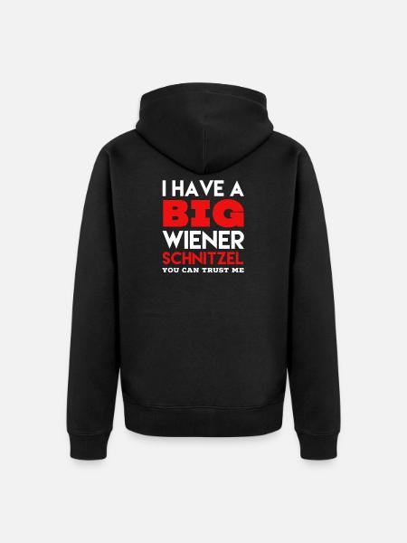 Wiener Schnitzel saying - Unisex Premium Organic Zip Hoodie - black