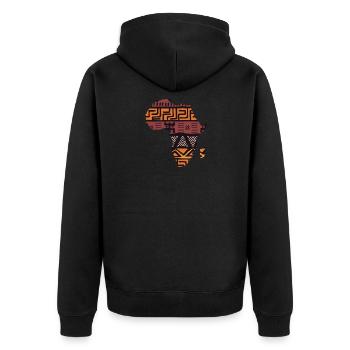 Afrique Carte Modèle - Veste à capuche bio Premium Unisexe - noir - Dos - Nico (187cm)
