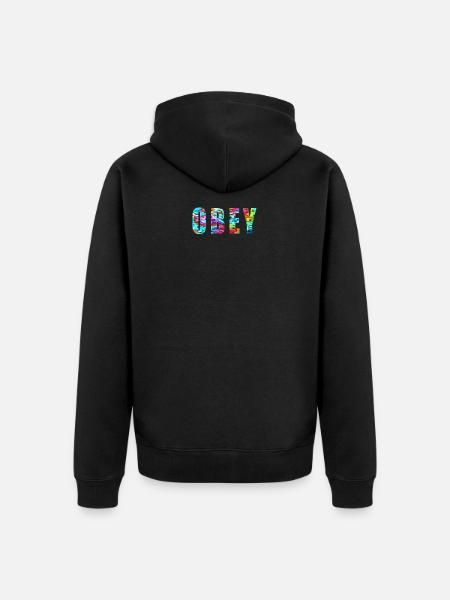 OBEY - Unisex Premium Organic Zip Hoodie - black