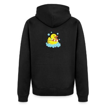 Canard de bain canetons garderie canard en caoutchouc canards sauveteur - Veste à capuche bio Premium Unisexe - noir - Dos - Nico (187cm)