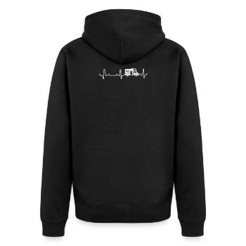 Motorhome Gift Travel Motorhome Driver - Unisex Premium Organic Zip Hoodie - black - Back - Nico (187cm)