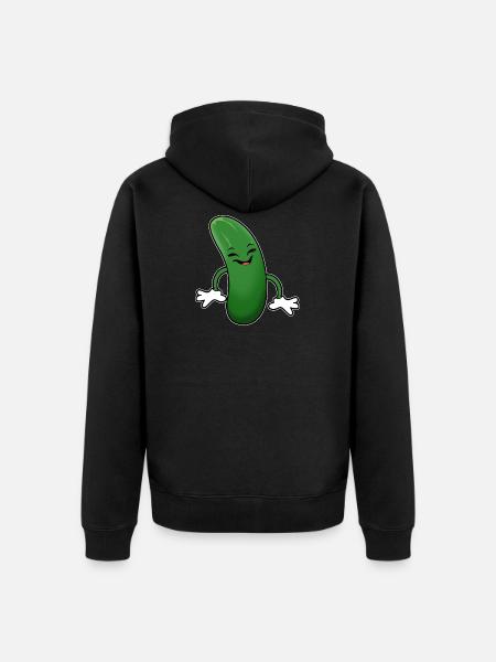 Funny zucchini - Unisex Premium Organic Zip Hoodie - black