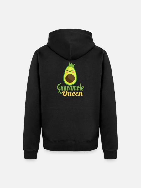 Guacamole Queen - Unisex Premium Organic Zip Hoodie - black