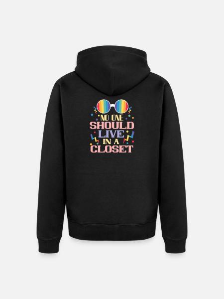 Live in a closet - Unisex Premium Organic Zip Hoodie - black