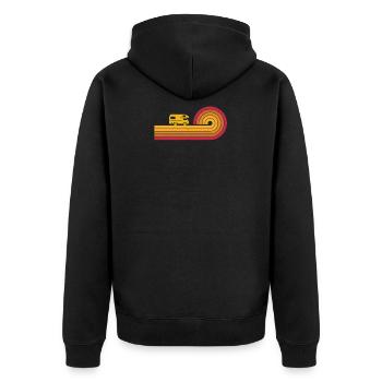 Camping-car rétro Vintage Womo Alcove Camper Motif - Veste à capuche bio Premium Unisexe - noir - Dos - Nico (187cm)