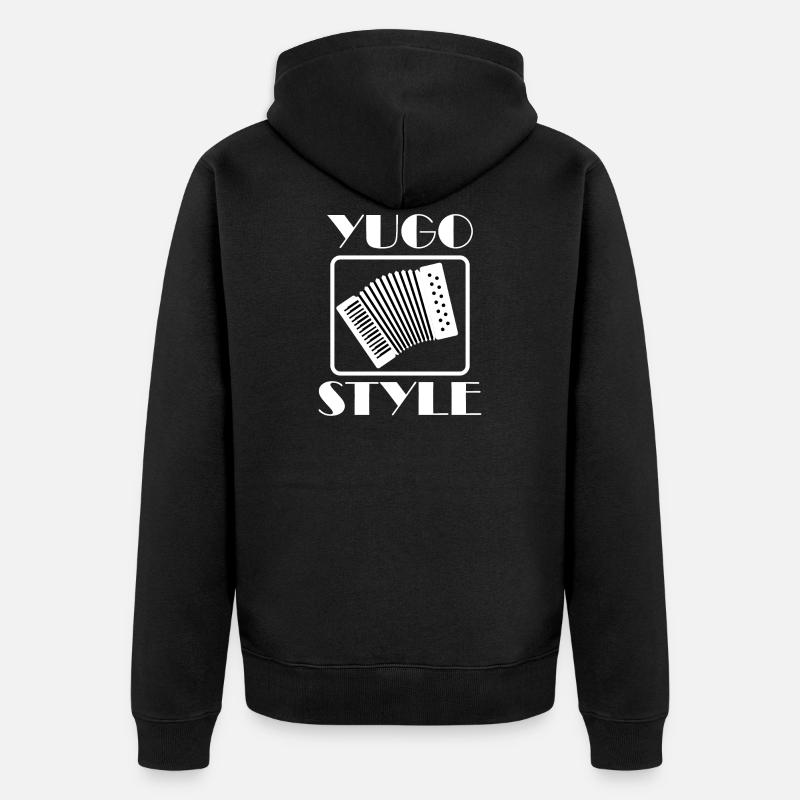 style yugo blanc - Veste à capuche bio Premium Unisexe - noir