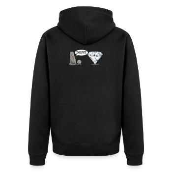 Geologist Gift Geology Diamond Stone Opal Fan - Unisex Premium Organic Zip Hoodie - black - Back - Nico (187cm)