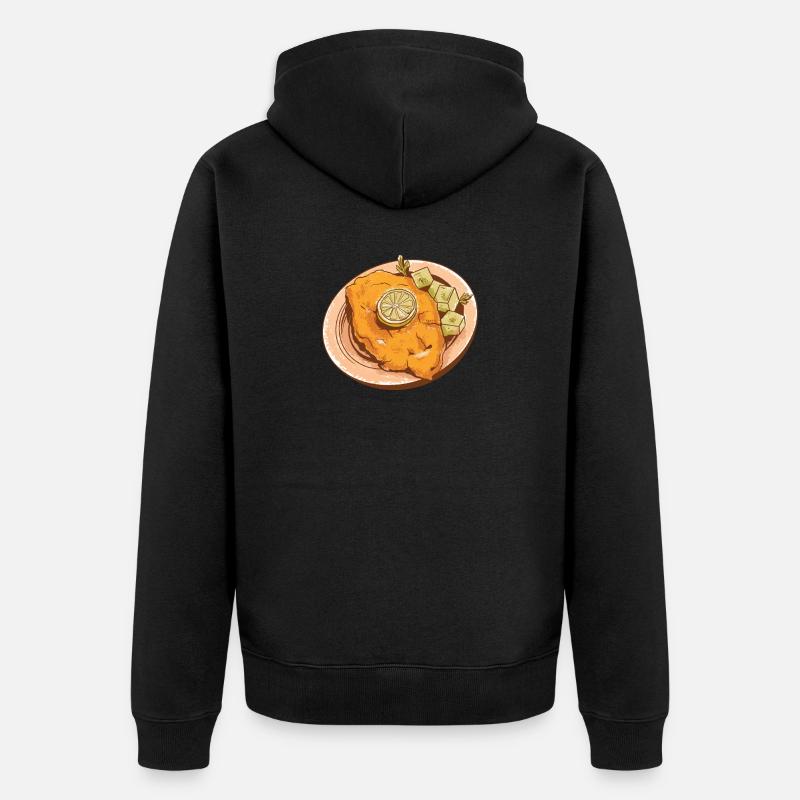 Escalopes viennoises - Veste à capuche bio Premium Unisexe - noir