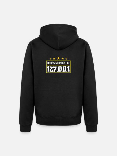 Tux Linux Penguin Sudo Rm Rf Geek Hacker - Ekologiczna rozpinana bluza z kapturem Premium unisex - czarny