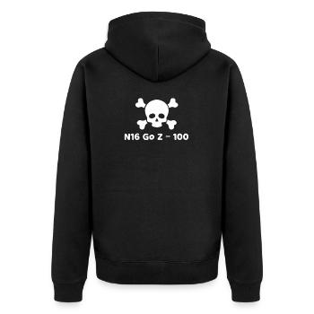 Machinist Cutting machine operator Dreher G0 Z-100 - Unisex Premium Organic Zip Hoodie - black - Back - Nico (187cm)